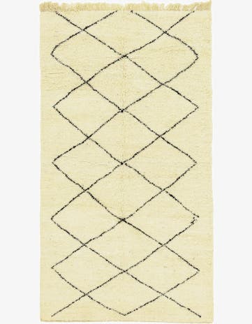 4' 9 x 8' 9 Hand Knotted Moroccan Wool Rug