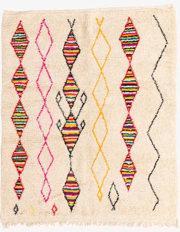 5' 2 x 6' 3 Hand Knotted Moroccan Wool Rug