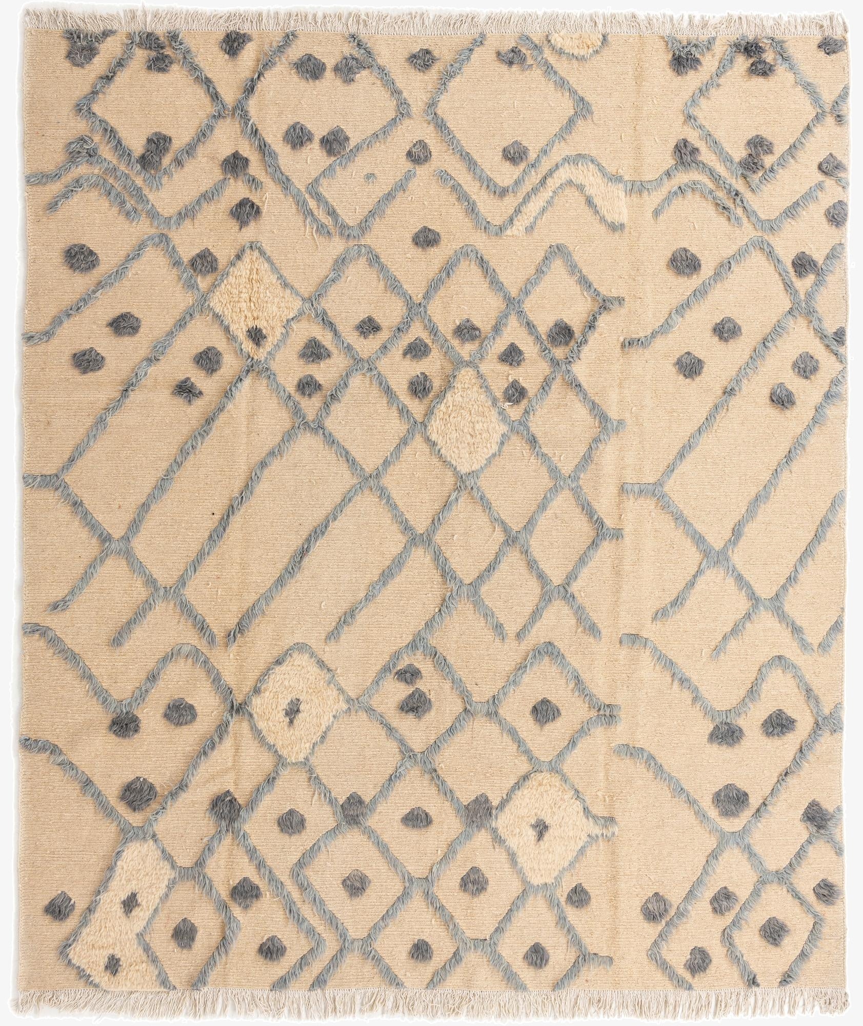 8' 2 x 9' 4  Hand Knotted Moroccan Wool Rug