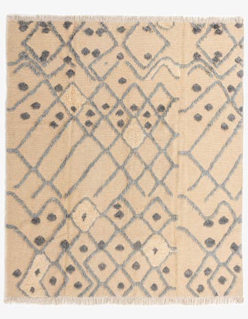 8' 2 x 9' 4 Hand Knotted Moroccan Wool Rug