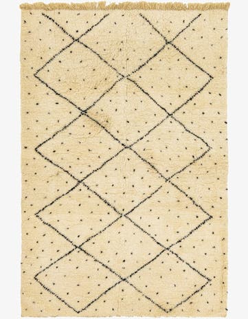 5' 6 x 8' 2 Hand Knotted Moroccan Wool Rug