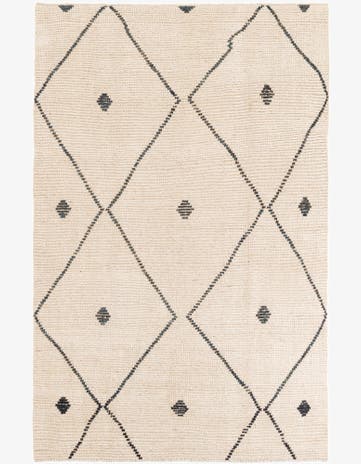 5' 2 x 8' Hand Knotted Moroccan Wool Rug