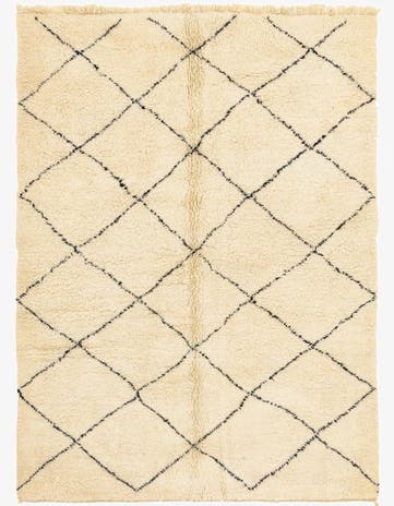 7' 2 x 9' 9 Hand Knotted Moroccan Wool Rug
