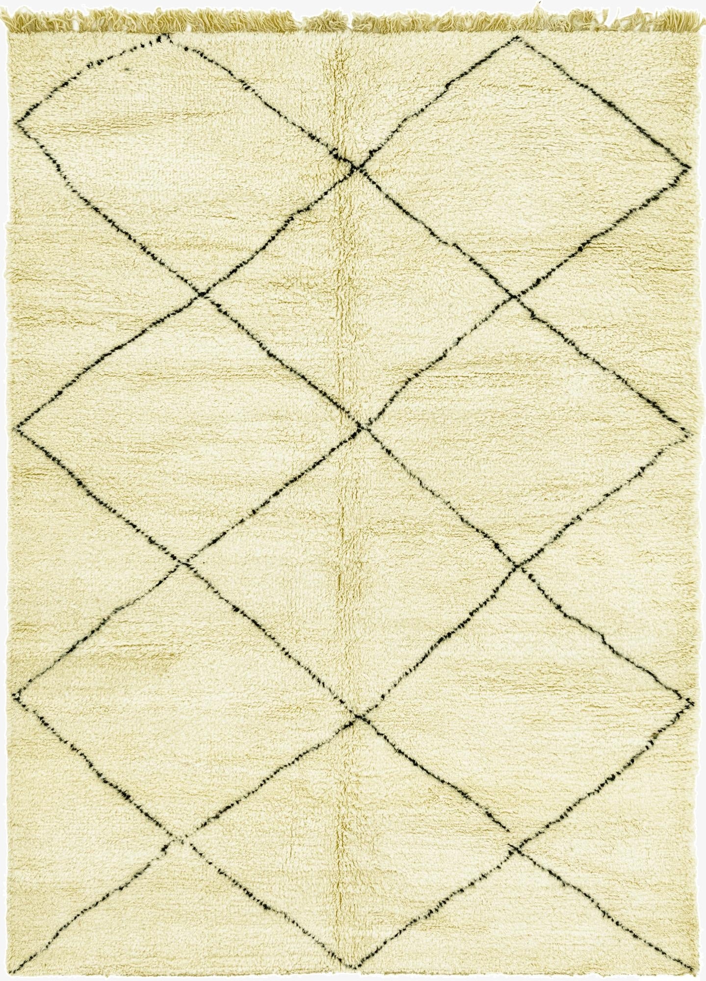 7' x 9' 9  Hand Knotted Moroccan Wool Rug