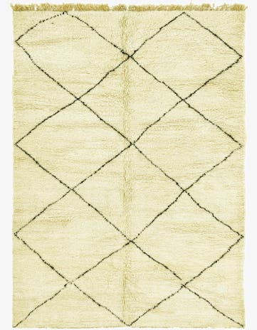 7' x 9' 9 Hand Knotted Moroccan Wool Rug