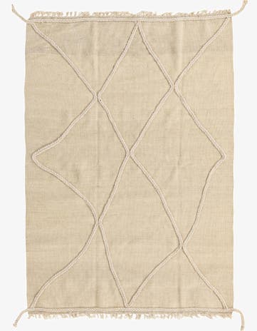 3' 5 x 5' Hand Knotted Moroccan Wool Rug