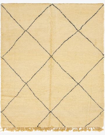 6' 3 x 9' 6 Hand Knotted Moroccan Wool Rug