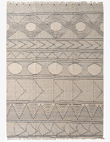 9' x 12' 3 Hand Knotted Moroccan Wool Rug