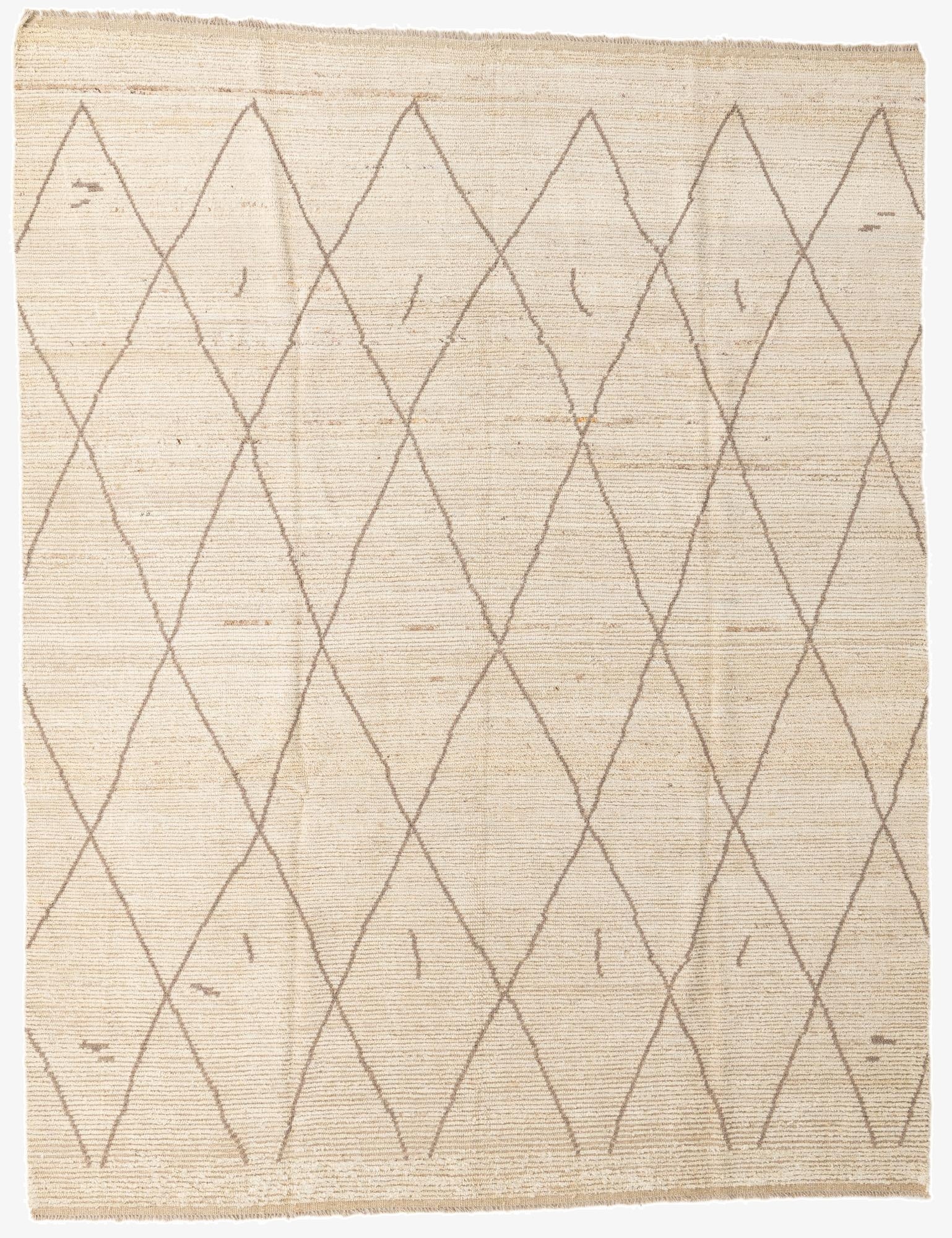 8' x 10' 3  Hand Knotted Moroccan Wool Rug