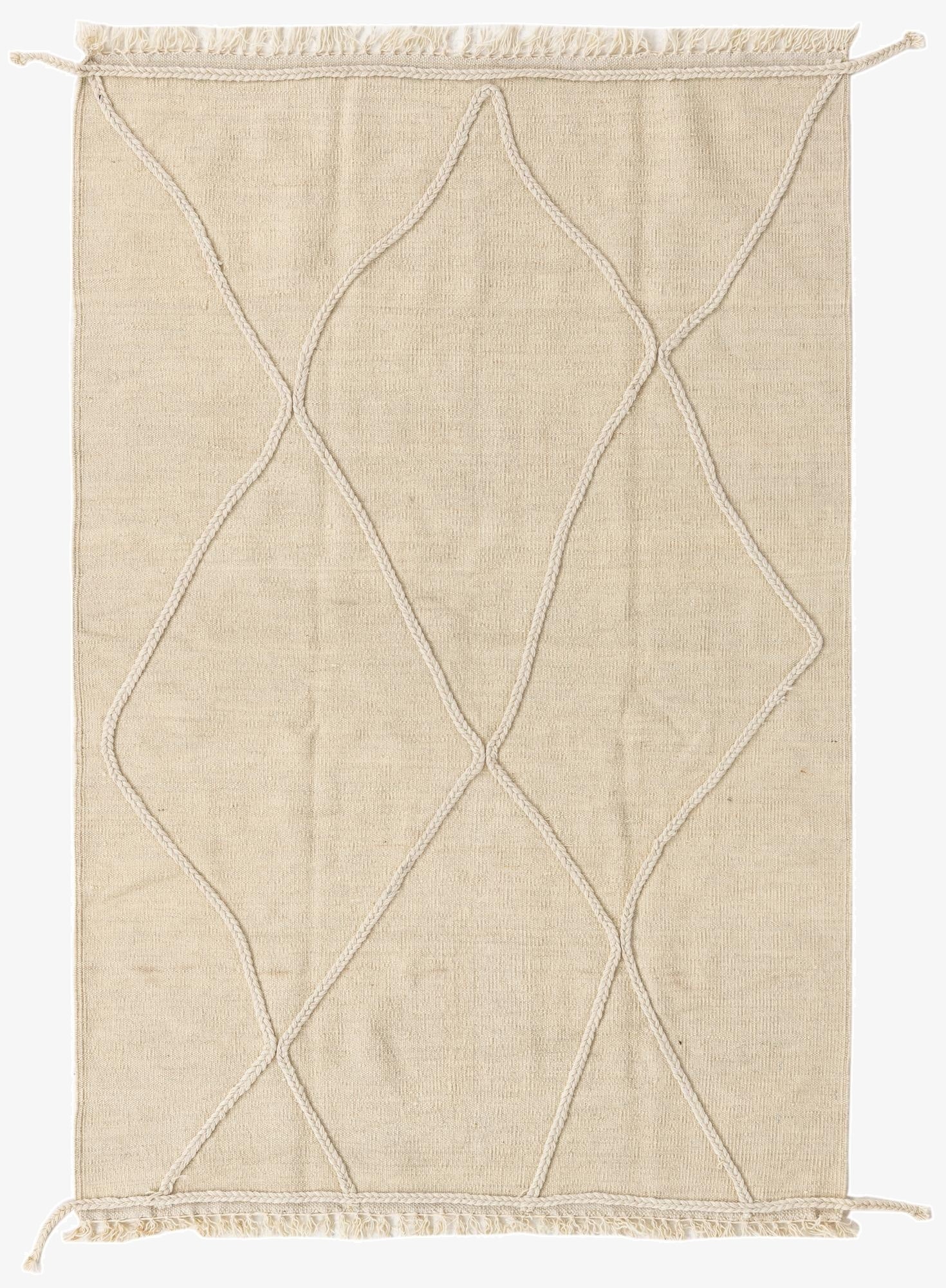 3' 5 x 5' 1  Hand Knotted Moroccan Wool Rug