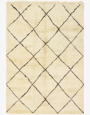 6' 9 x 9' 9 Hand Knotted Moroccan Wool Rug