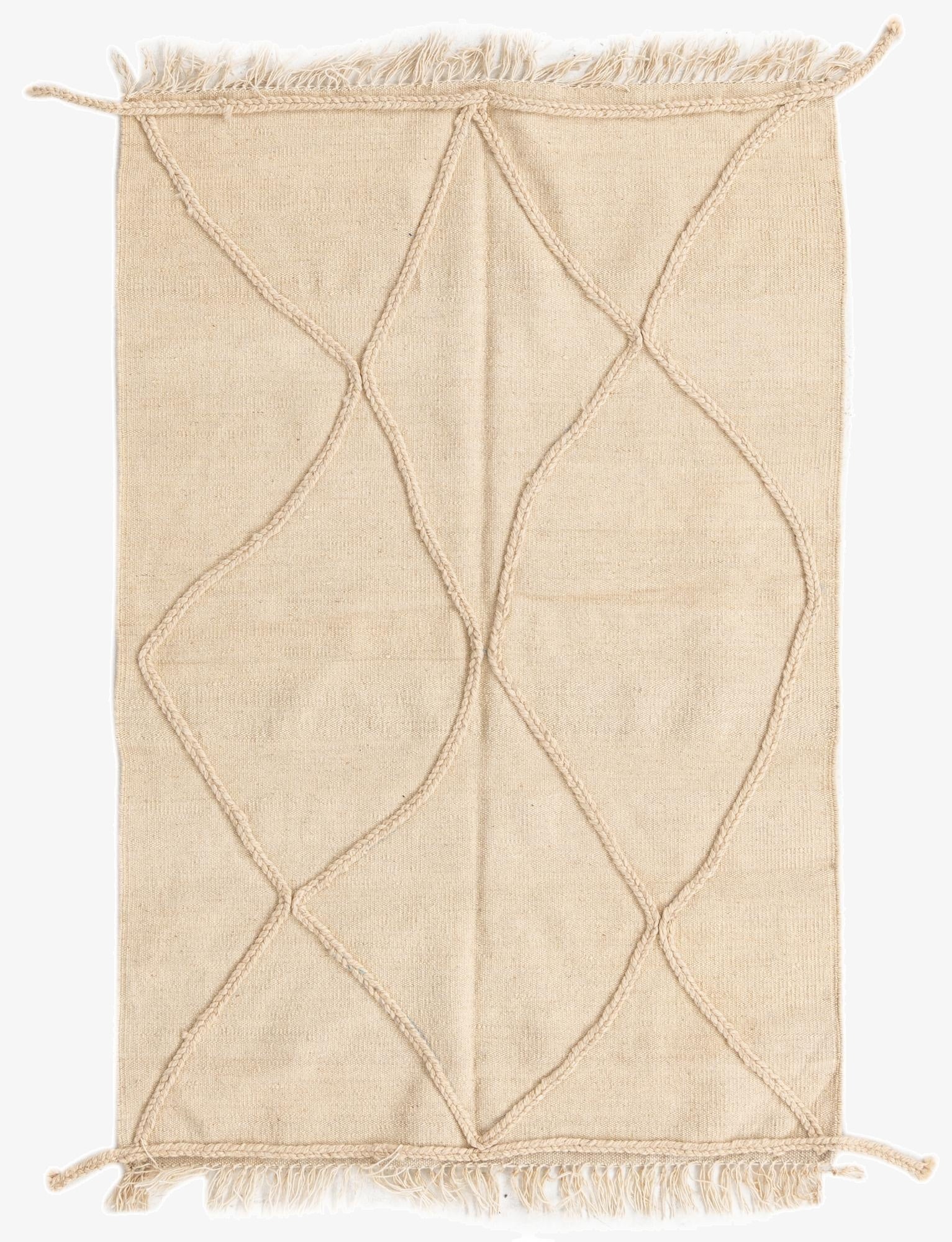 3' 4 x 5' 1  Hand Knotted Moroccan Wool Rug