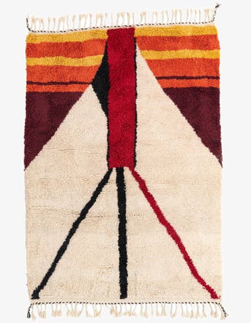 5' 6 x 7' 7 Hand Knotted Moroccan Wool Rug