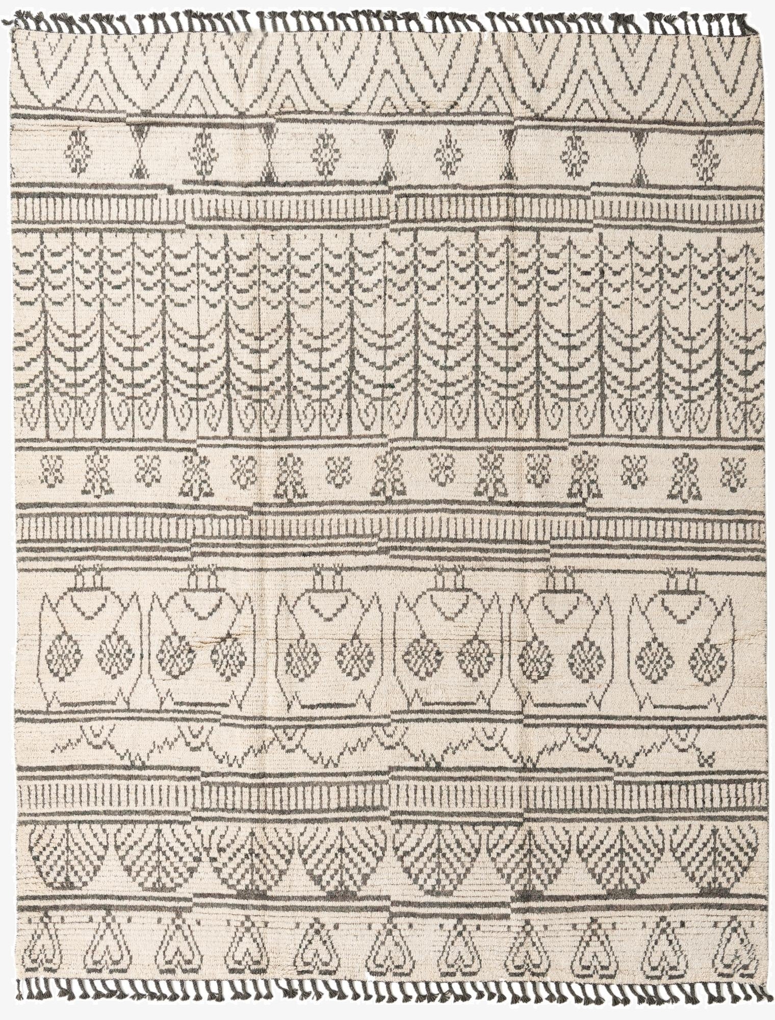 8' x 10' 2  Hand Knotted Moroccan Wool Rug