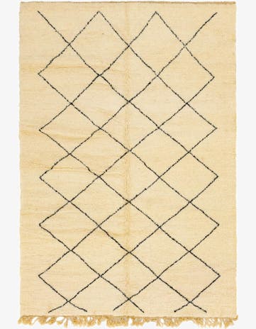 6' 9 x 9' 9 Hand Knotted Moroccan Wool Rug