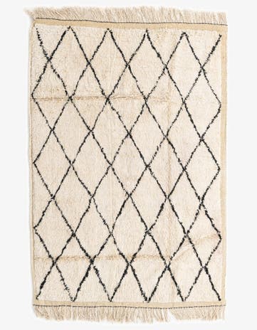 5' 3 x 7' 5 Hand Knotted Moroccan Wool Rug