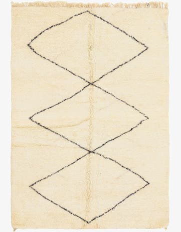 6' 8 x 10' 2 Hand Knotted Moroccan Wool Rug