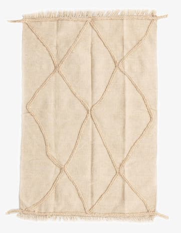 3' 4 x 4' 11 Hand Knotted Moroccan Wool Rug