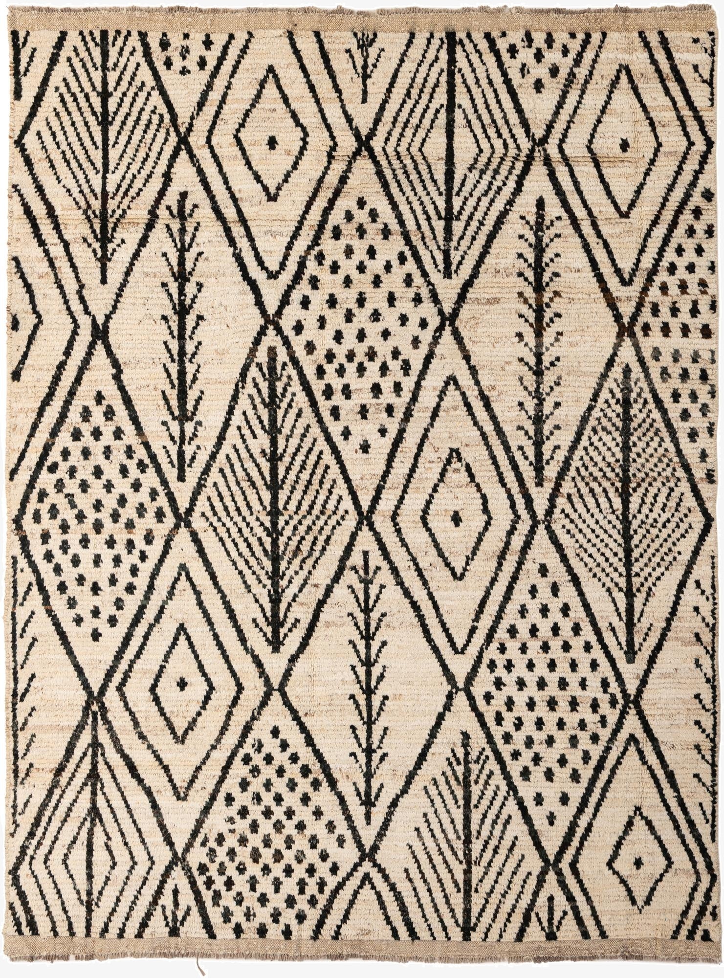 5' 11 x 7' 11  Hand Knotted Moroccan Wool Rug