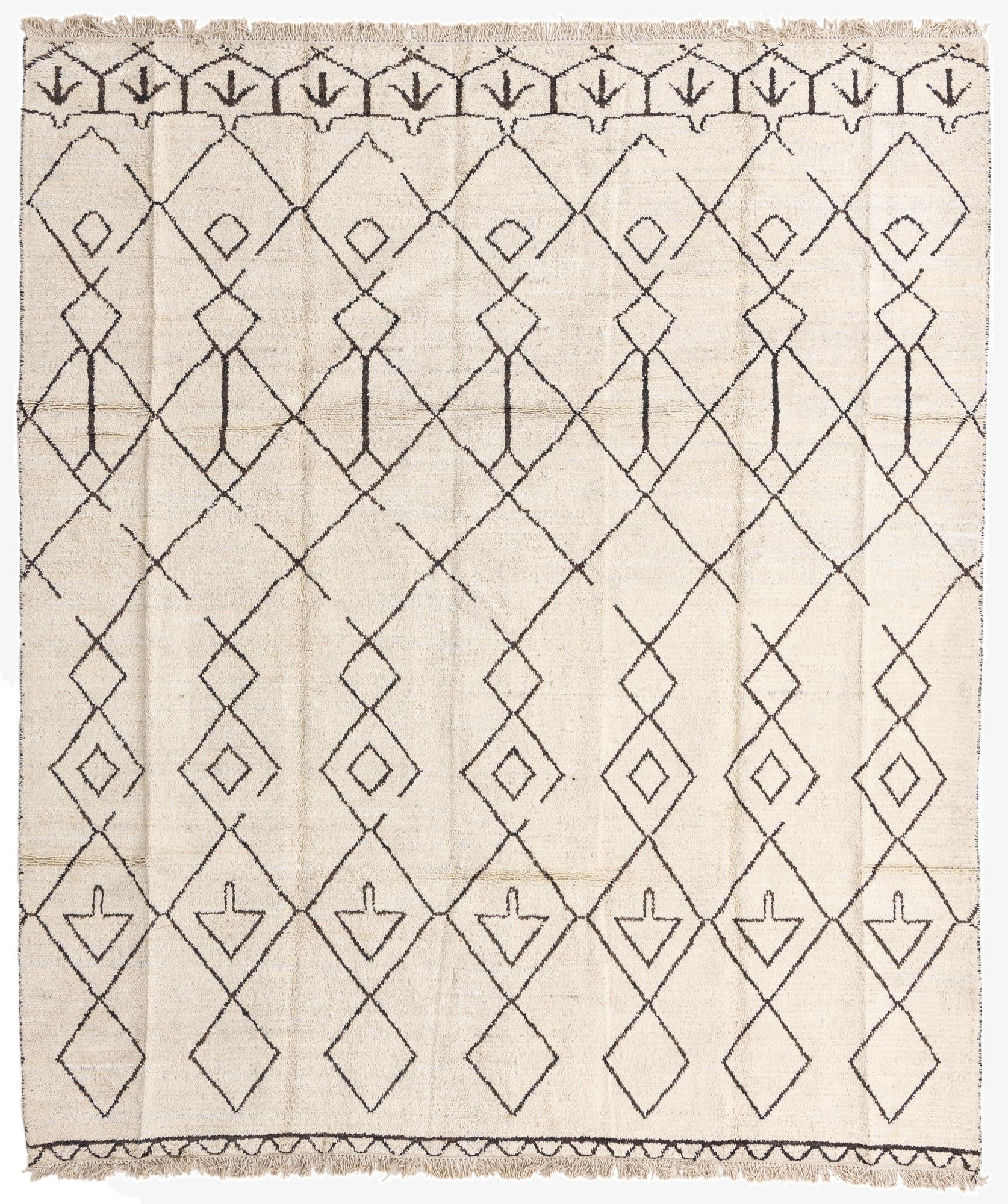 8' 3 x 9' 7  Hand Knotted Moroccan Wool Rug
