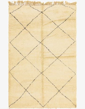 6' 8 x 10' 3 Hand Knotted Moroccan Wool Rug