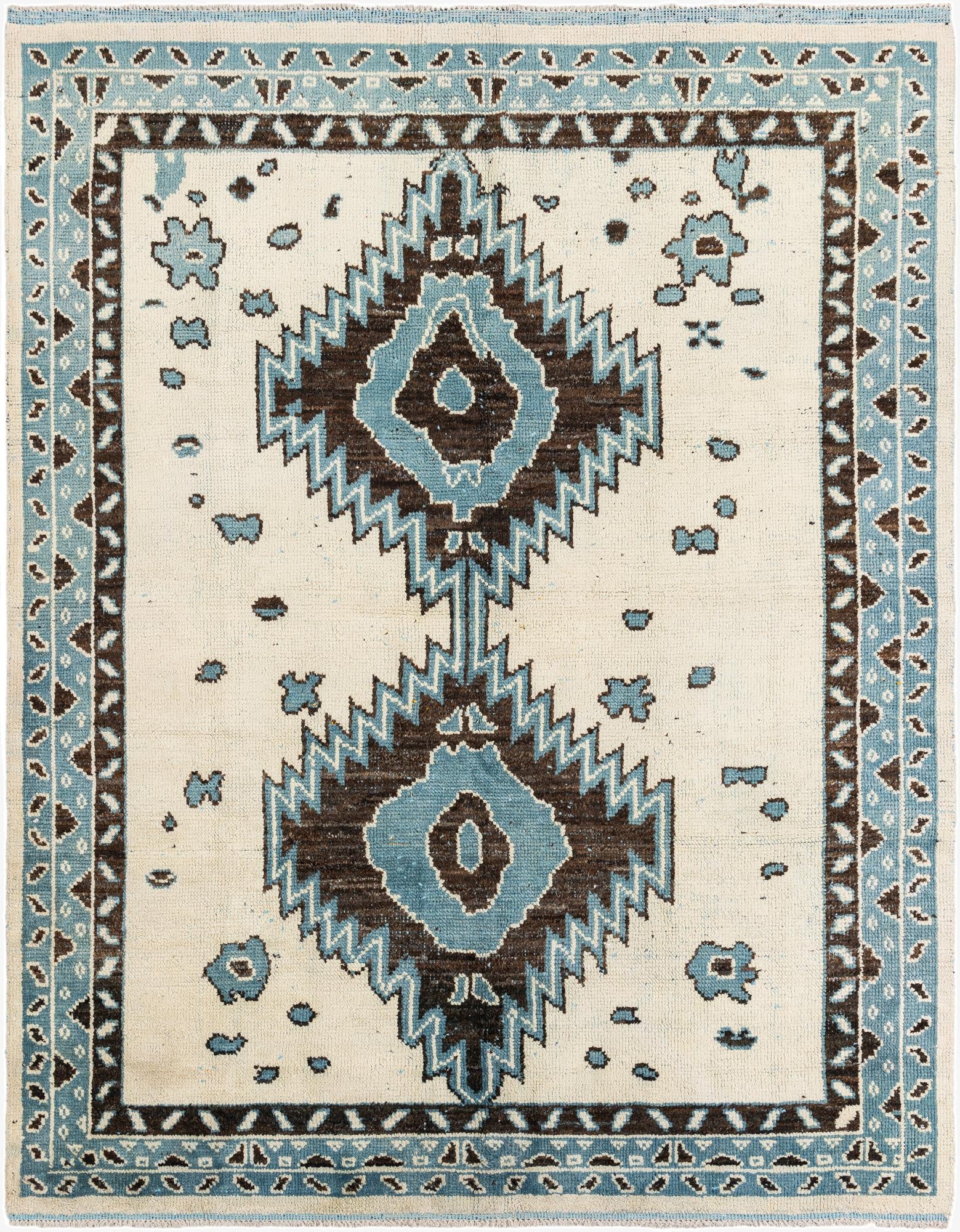 7' 10 x 10' 1  Hand Knotted Moroccan Wool Rug