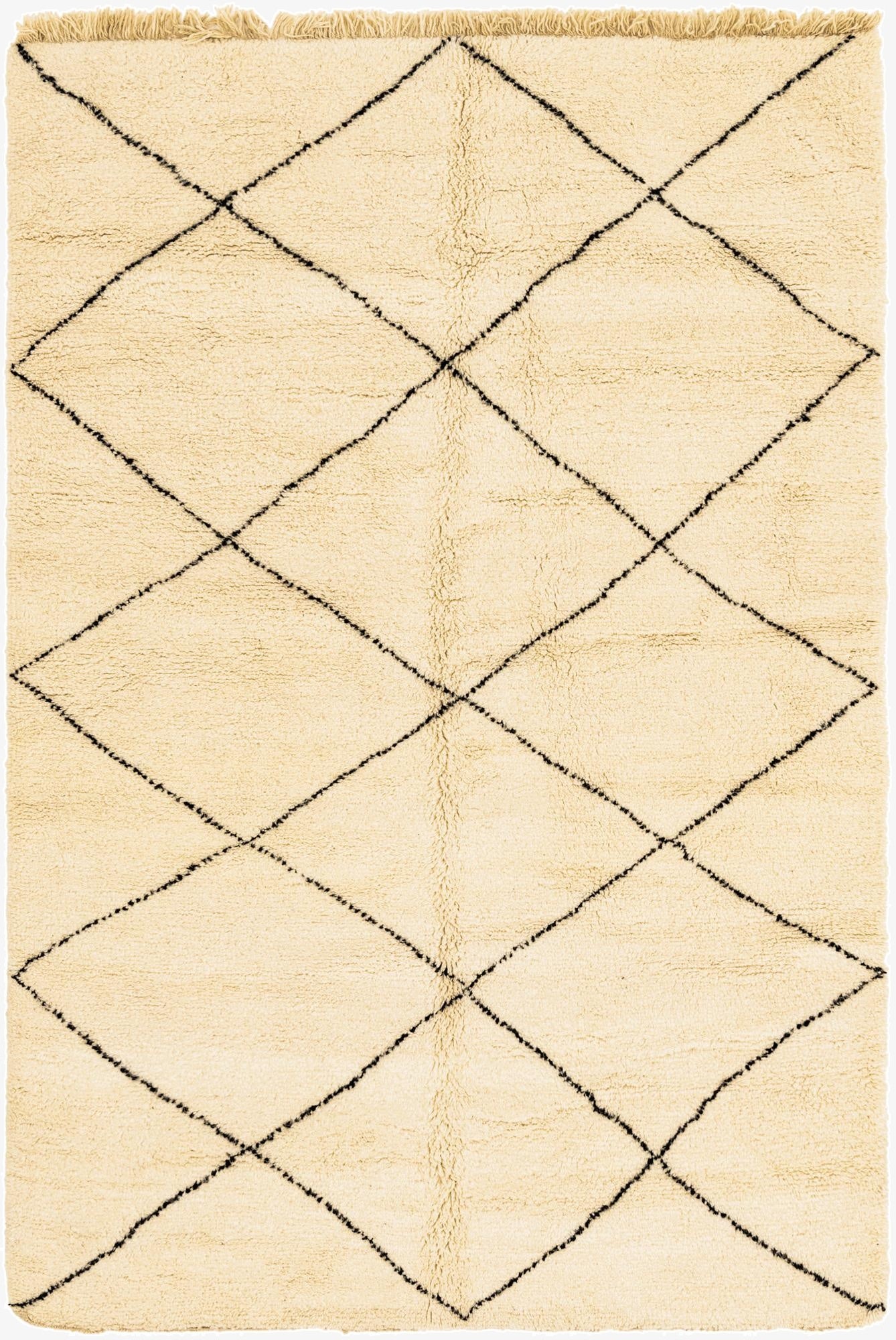 6' 6 x 9' 10  Hand Knotted Moroccan Wool Rug