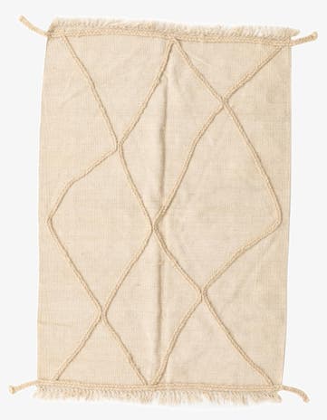 3' 5 x 5' Hand Knotted Moroccan Wool Rug