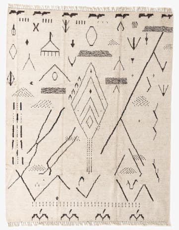 8' 2 x 10' 5 Hand Knotted Moroccan Wool Rug