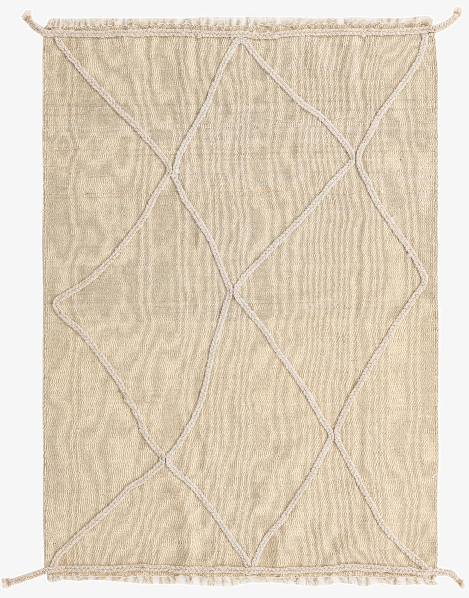 3' 5 x 4' 10  Hand Knotted Moroccan Wool Rug