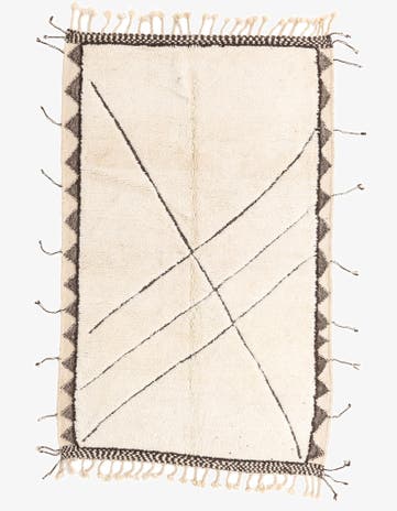 5' 5 x 8' 7 Hand Knotted Moroccan Wool Rug