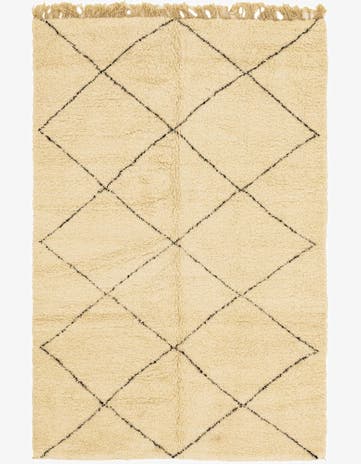 6' 8 x 10' 2 Hand Knotted Moroccan Wool Rug