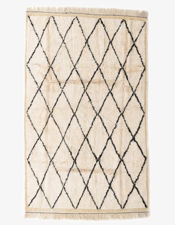 6' 2 x 10' Hand Knotted Moroccan Wool Rug