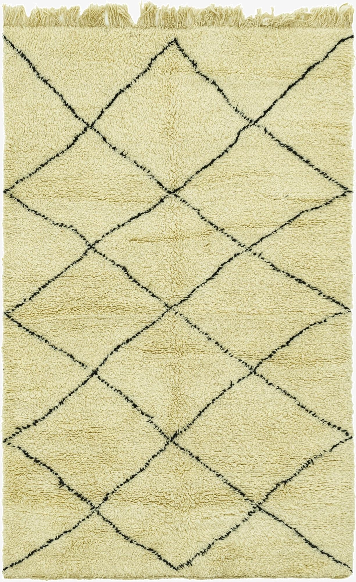 5' x 8' 3  Hand Knotted Moroccan Wool Rug