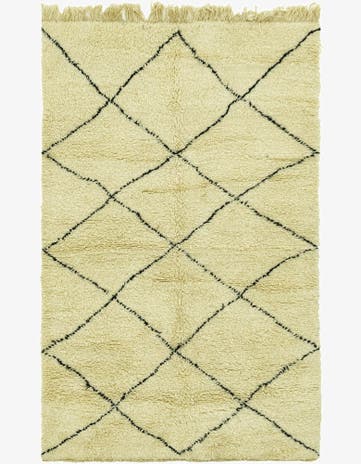 5' x 8' 3 Hand Knotted Moroccan Wool Rug
