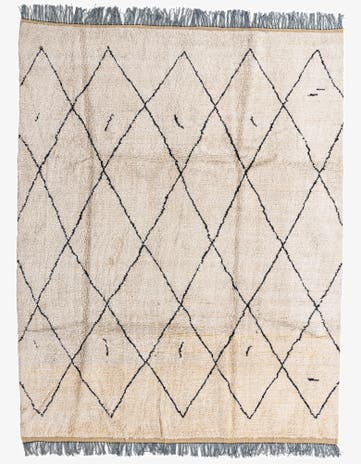 8' x 10' 5 Hand Knotted Moroccan Wool Rug