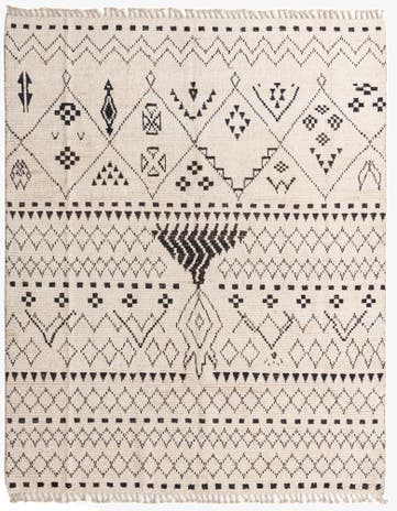 8' 2 x 10' 2 Hand Knotted Moroccan Wool Rug