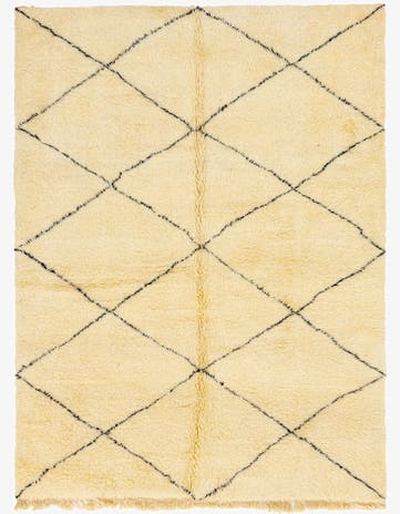 7' 1 x 9' 9 Hand Knotted Moroccan Wool Rug