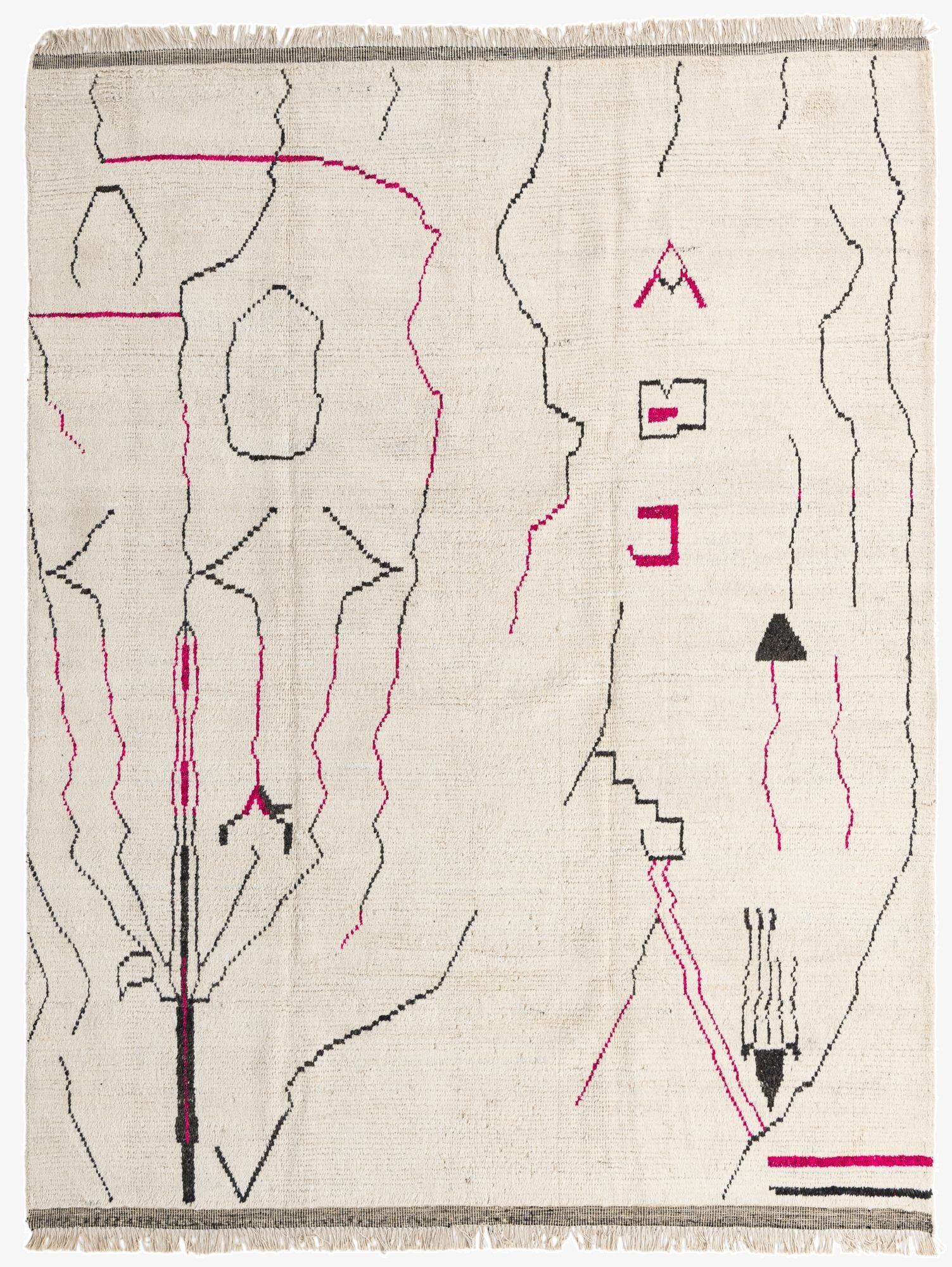 8' 2 x 10' 9  Hand Knotted Moroccan Wool Rug