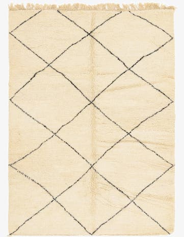 7' x 10' 2 Hand Knotted Moroccan Wool Rug