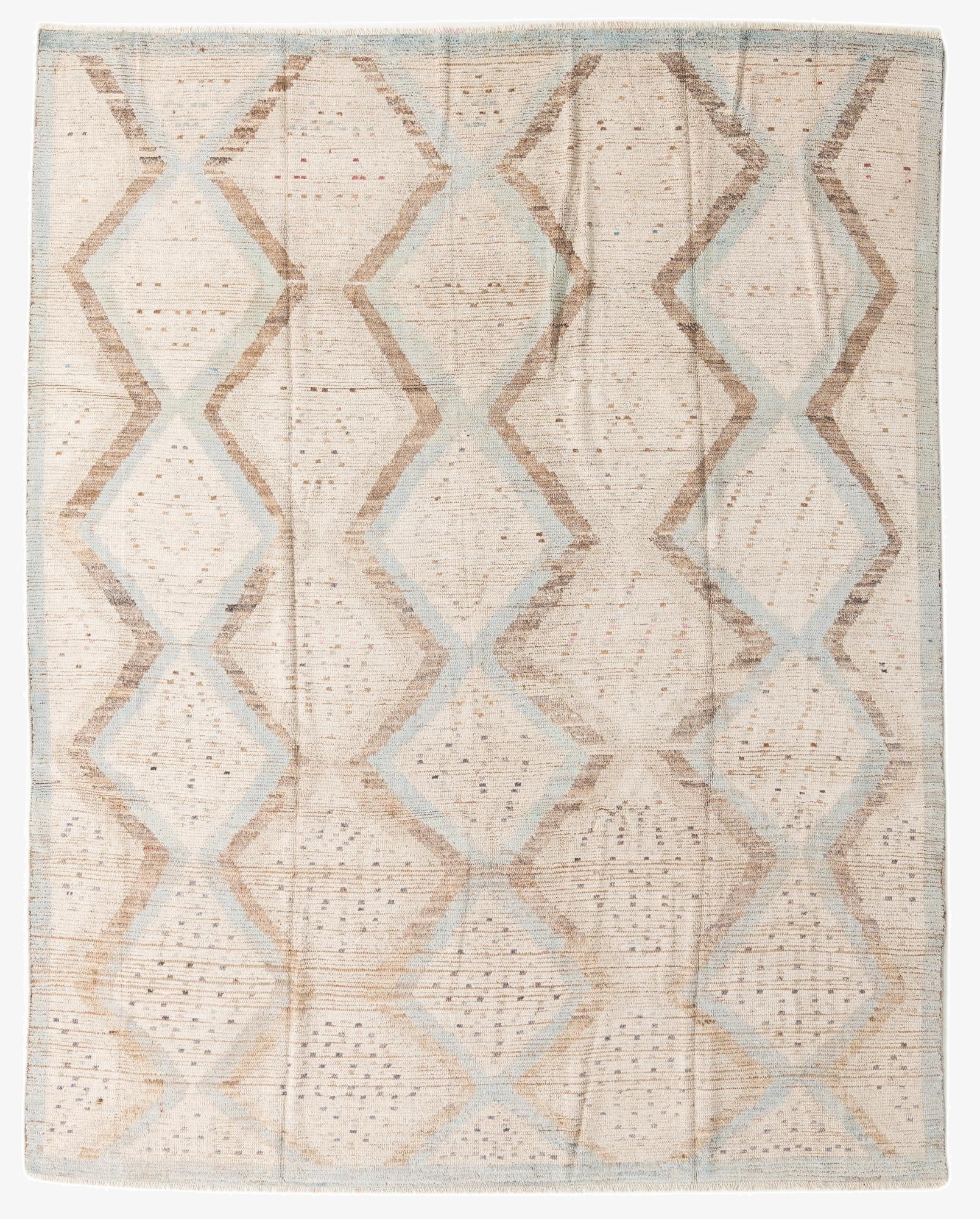 8' x 10' 1  Hand Knotted Moroccan Wool Rug