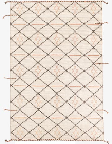 6' x 9' Hand Knotted Moroccan Wool Rug