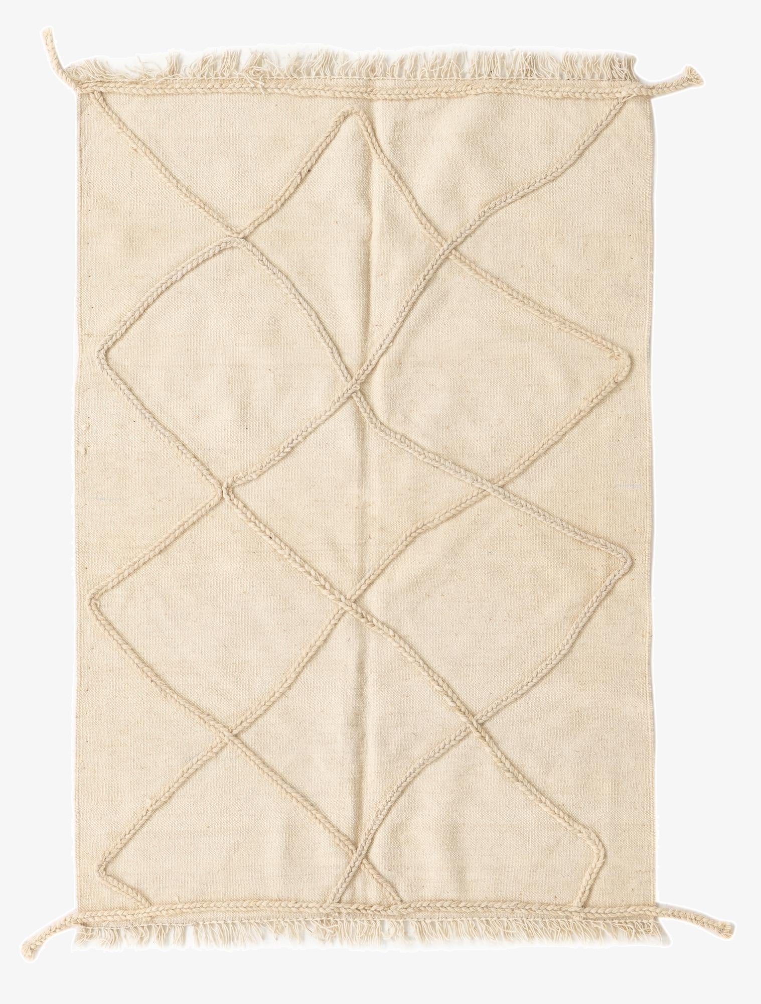 102cm x 152cm  Hand Woven Moroccan Wool Rug