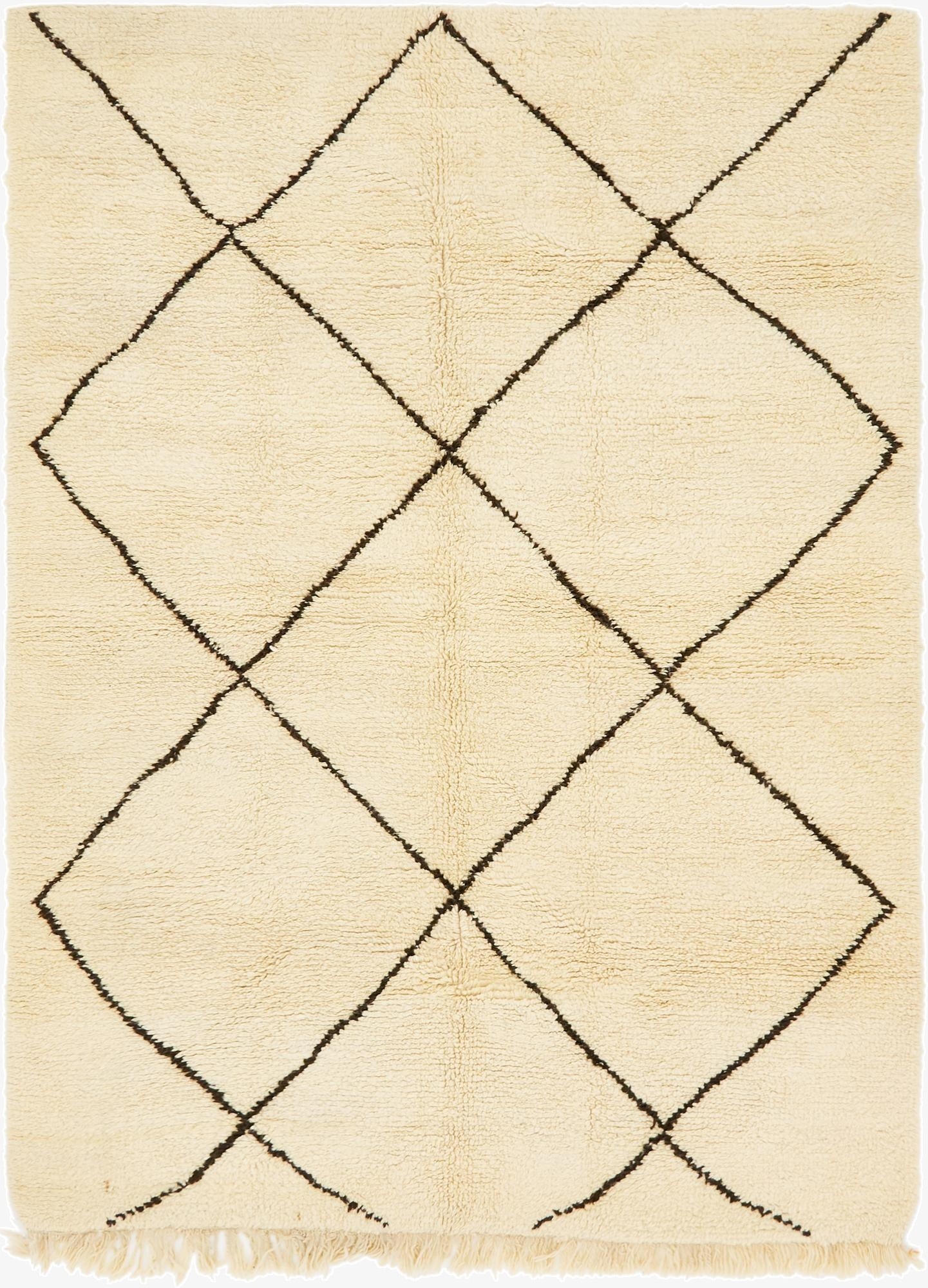 6' 10 x 9' 9  Hand Knotted Moroccan Wool Rug