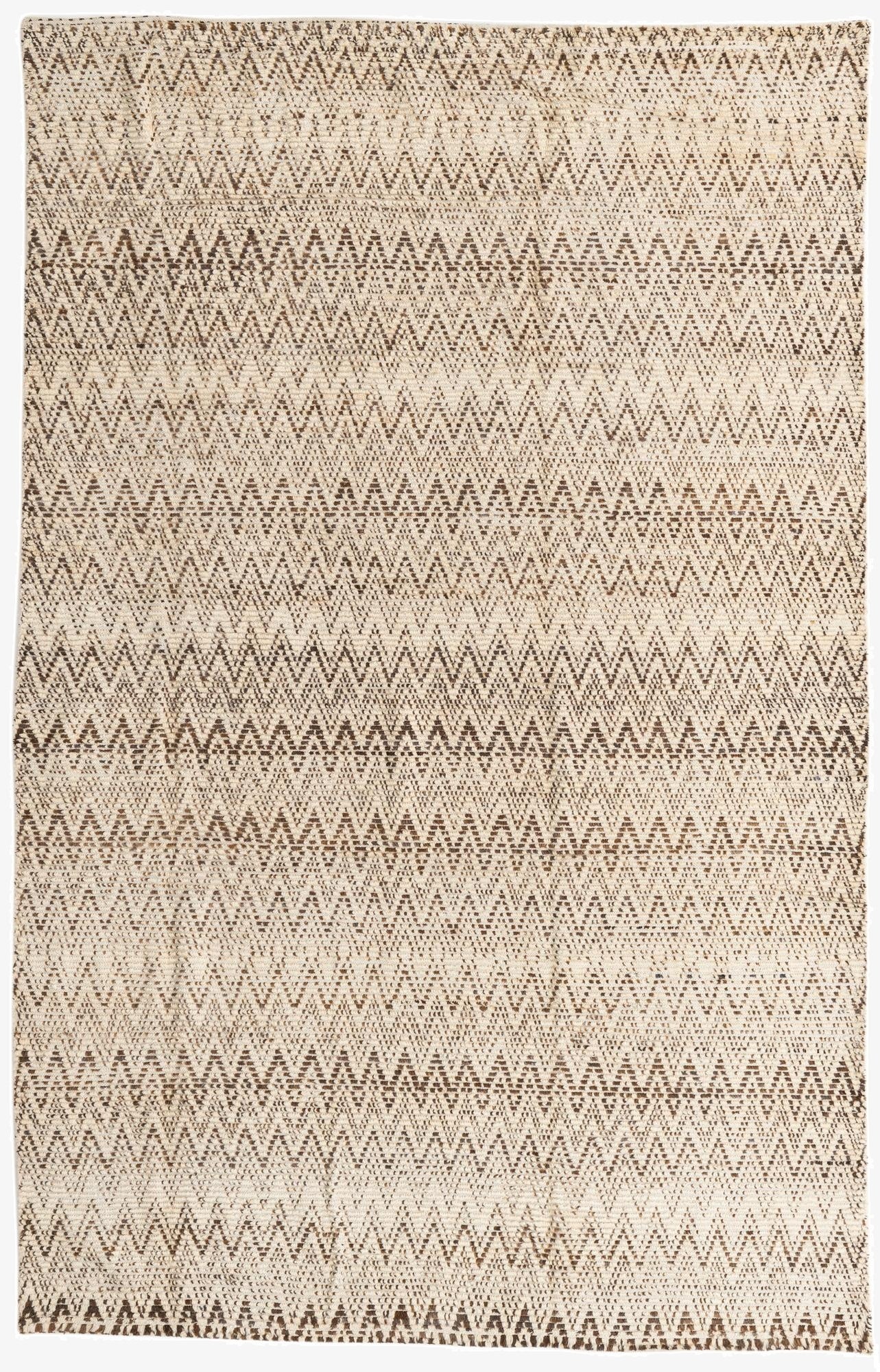 6' 1 x 9' 4  Hand Knotted Moroccan Wool Rug