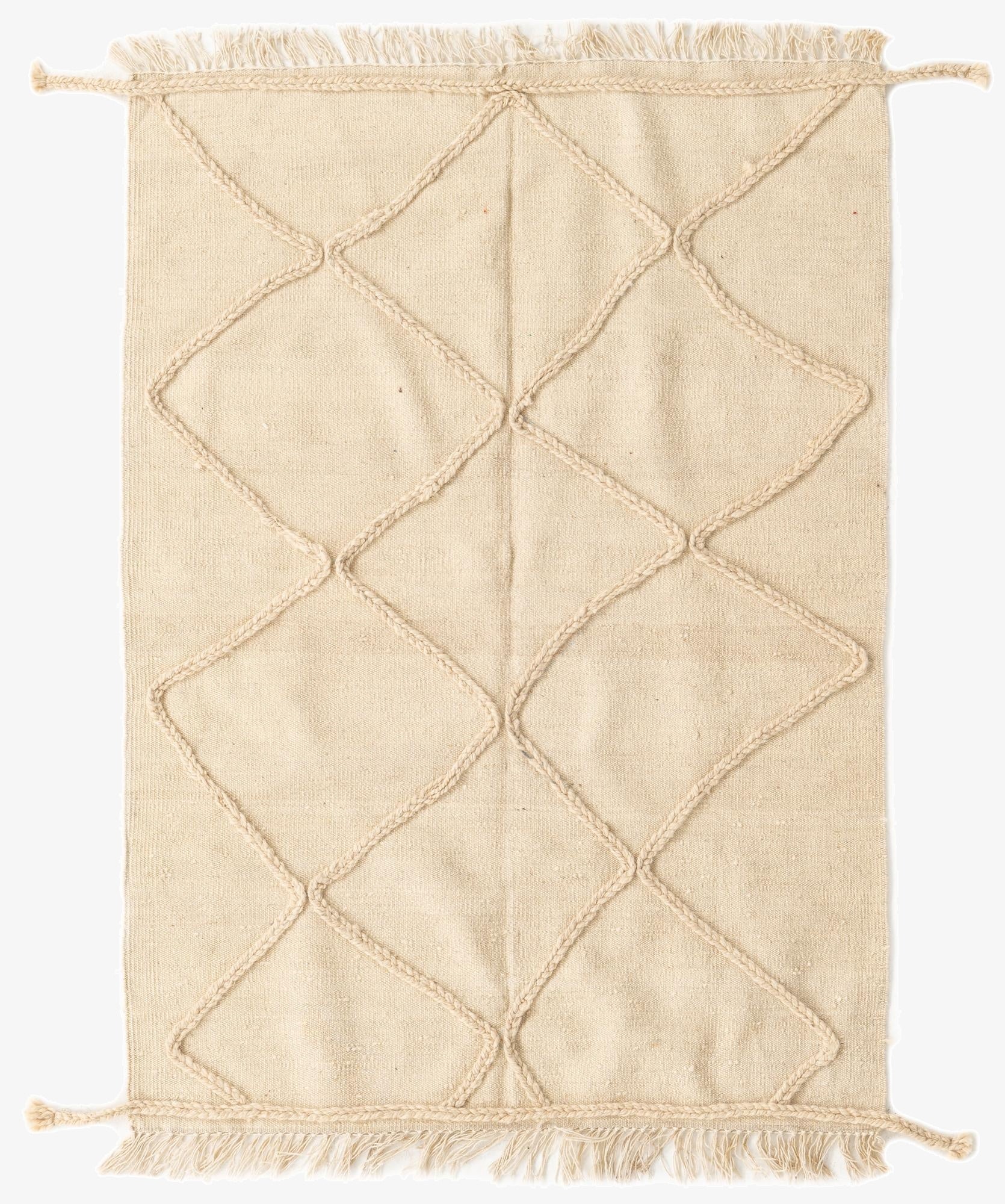 107cm x 152cm  Hand Woven Moroccan Wool Rug