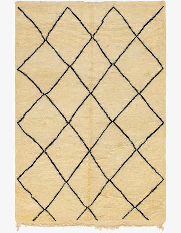 6' 5 x 9' 5 Hand Knotted Moroccan Wool Rug