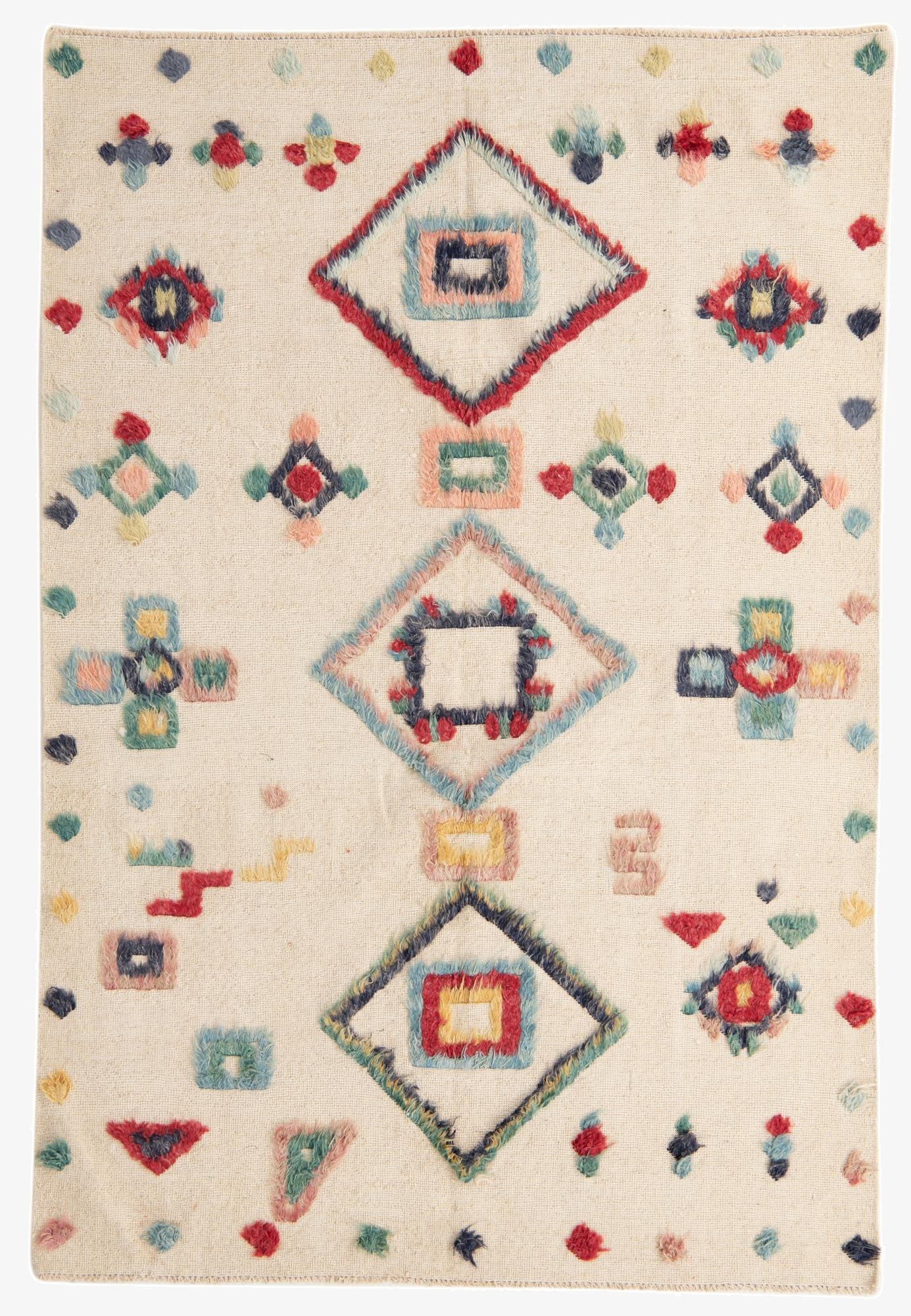 5' 5 x 8' 1  Hand Knotted Moroccan Wool Rug