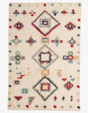 5' 5 x 8' 1 Hand Knotted Moroccan Wool Rug