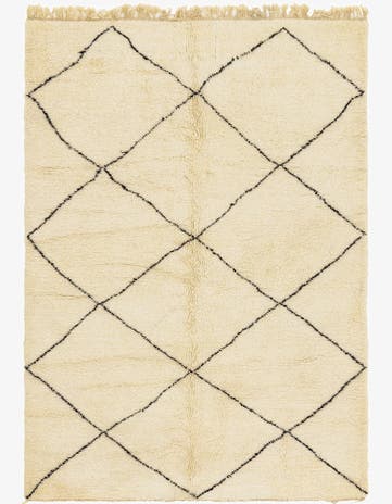 6' 6 x 9' 10 Hand Knotted Moroccan Wool Rug
